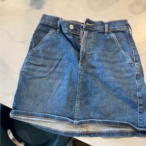 Zara Blue A-Line Mini Skirt Casual